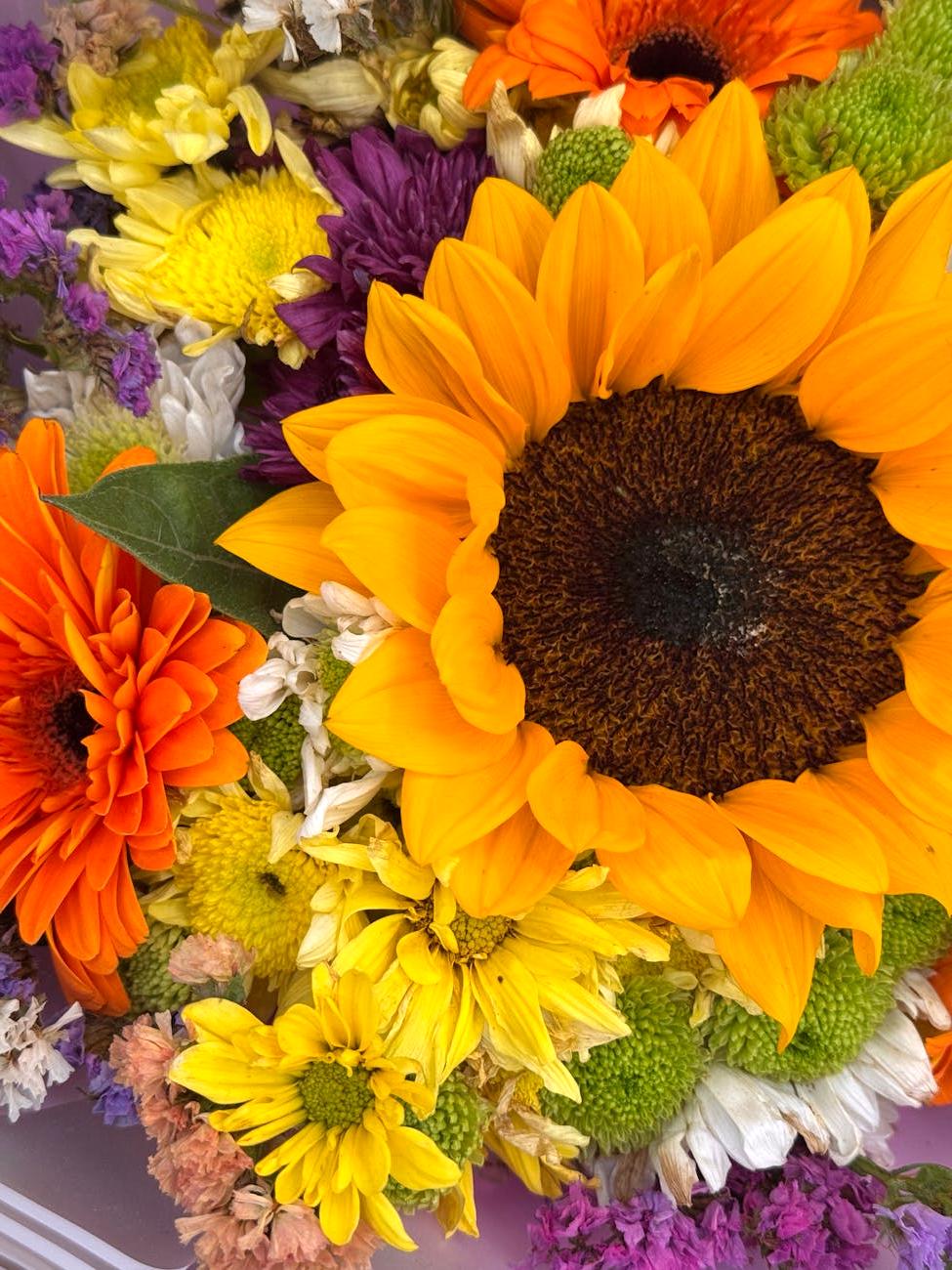 Beautiful flower bed arrangement